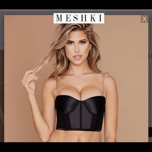 Meshki chain strap bustier (NWT)